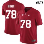 NCAA Youth Alabama Crimson Tide #78 Korren Kirven Stitched College Nike Authentic Crimson Football Jersey RC17C31OL